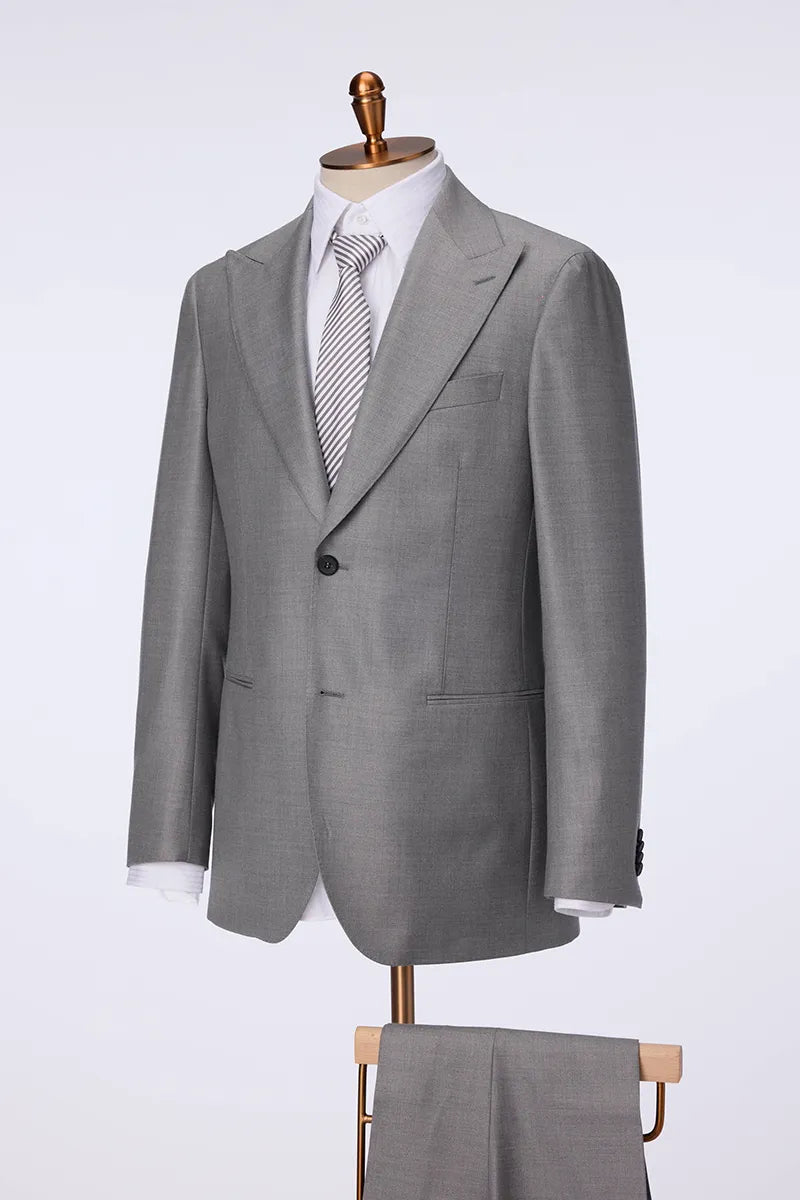 Light Gray Wool & Silk Suit (DAT8085)