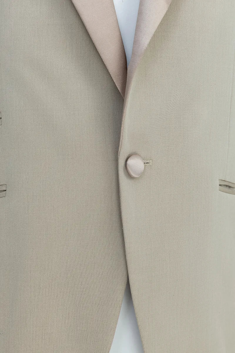 Champagne Satin Asymmetric Tuxedo