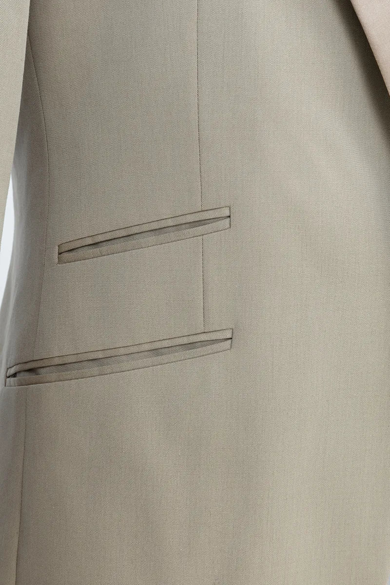 Champagne Satin Asymmetric Tuxedo