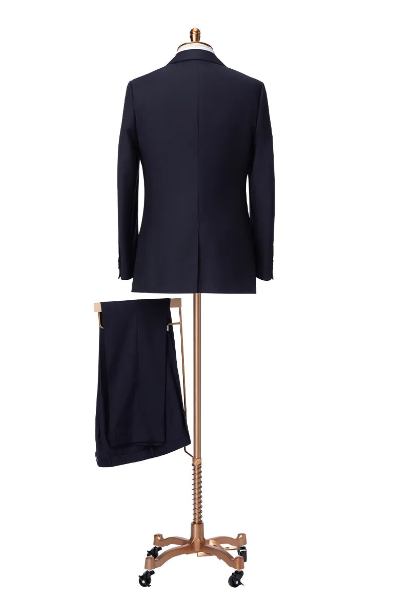 Business 5 Series Double-Breasted Navy Suit