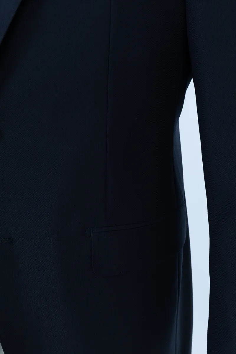 Executive Navy Full Canvas Suit (DAY9144)