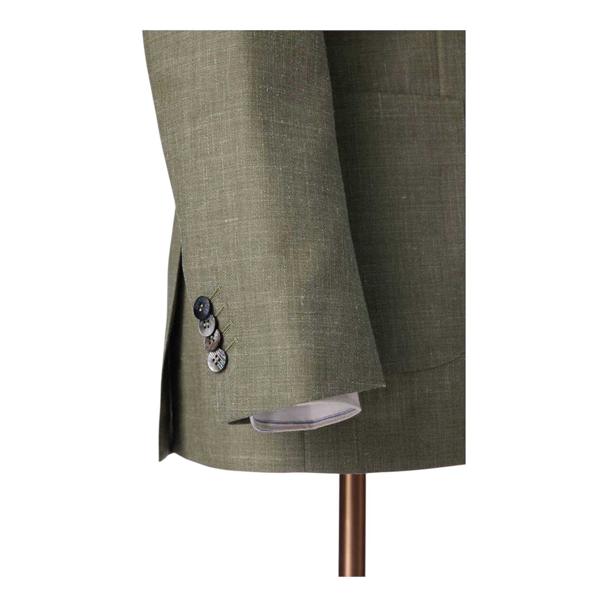 Sage Green Double-Breasted Merino Wool Suit