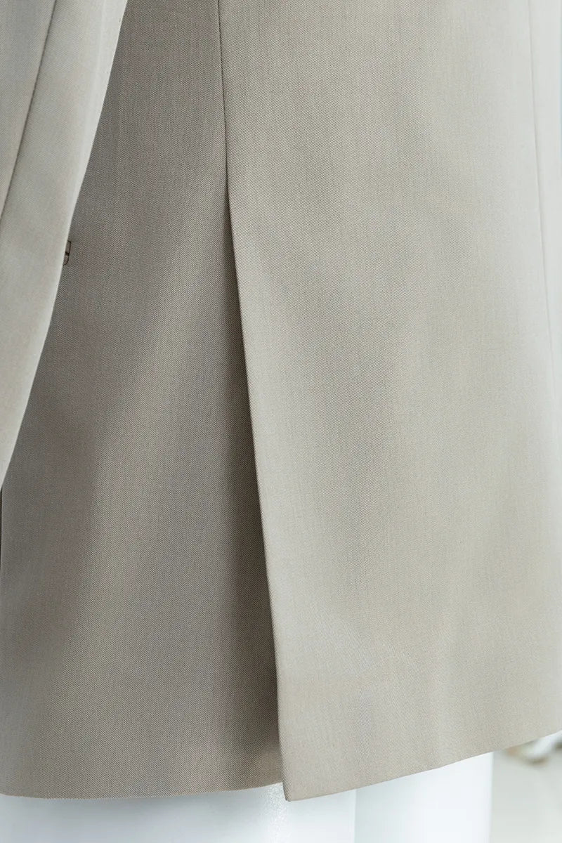 Champagne Satin Asymmetric Tuxedo