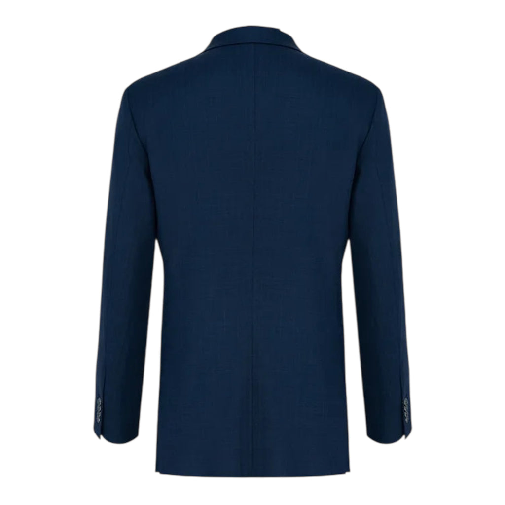 Navy Herringbone Double-Breasted Suit
