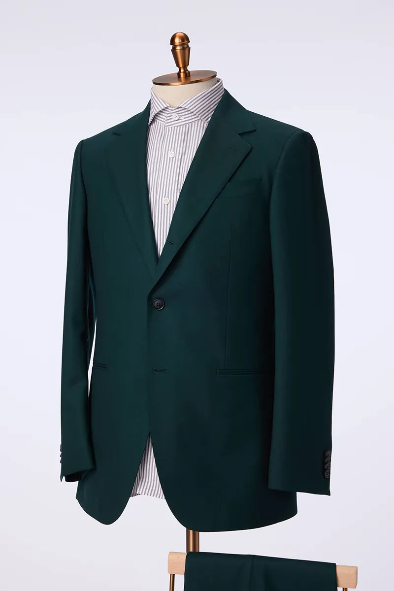 Forest Green Merino Wool Suit (DBU120A)