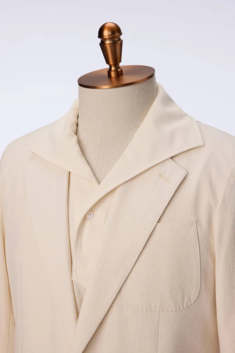 Ivory Textured Summer Suit (DBV5739)