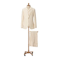 Ivory Textured Summer Suit (DBV5739)