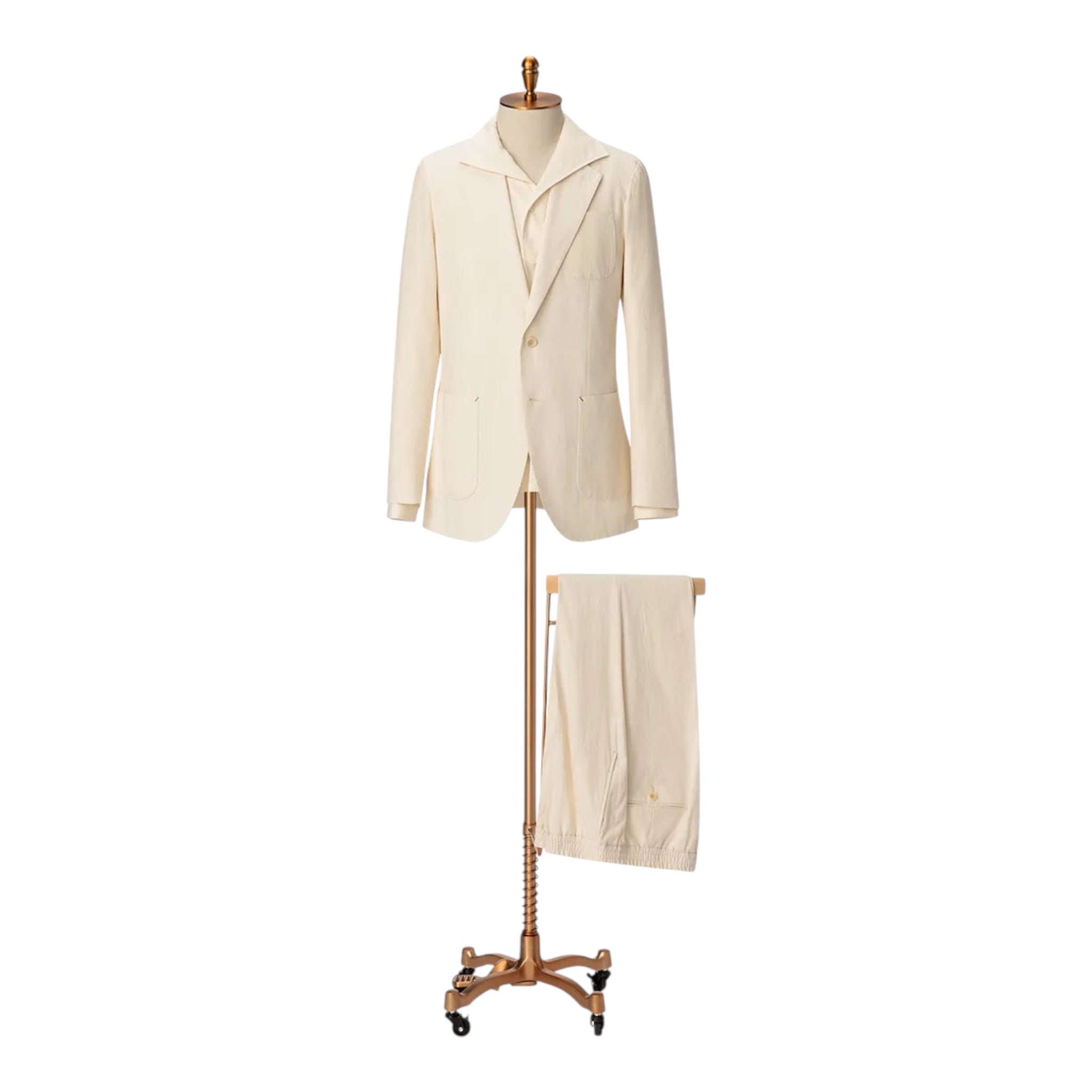 Ivory Textured Summer Suit (DBV5739)