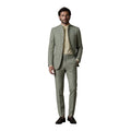 Sage Green Standing Collar Wool Suit