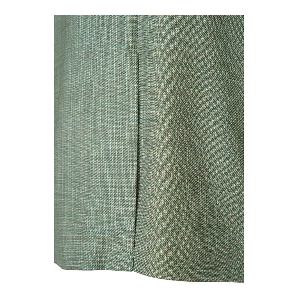 Sage Green Standing Collar Wool Suit