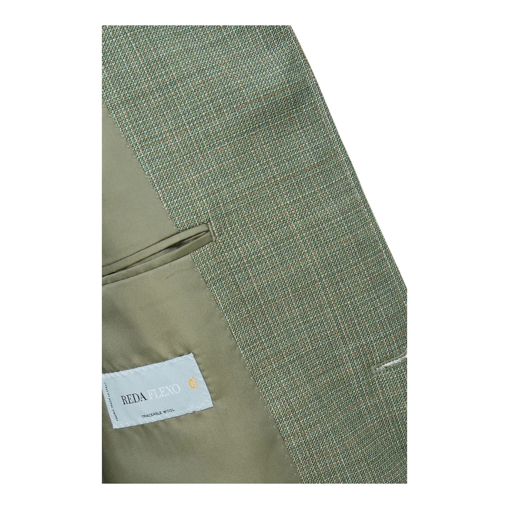 Sage Green Standing Collar Wool Suit