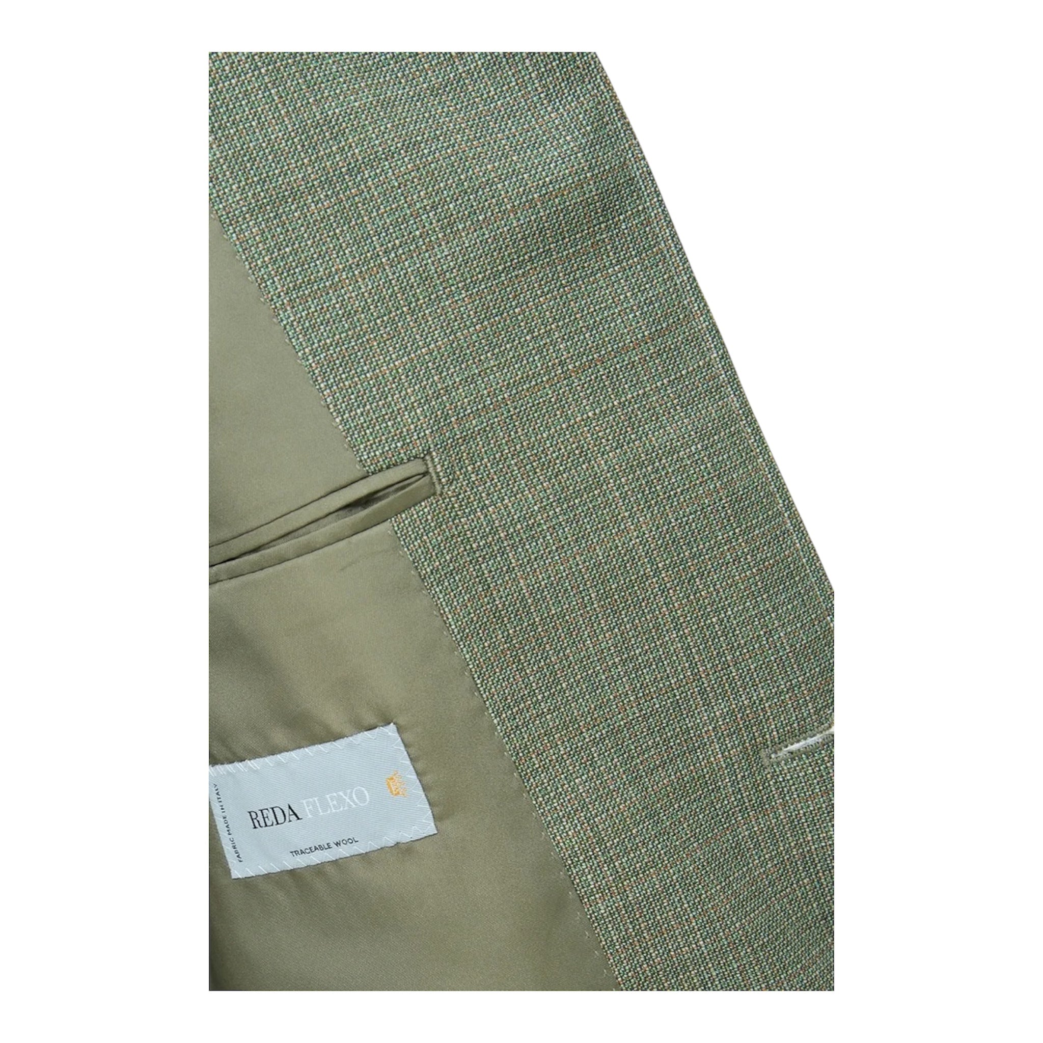 Sage Green Standing Collar Wool Suit