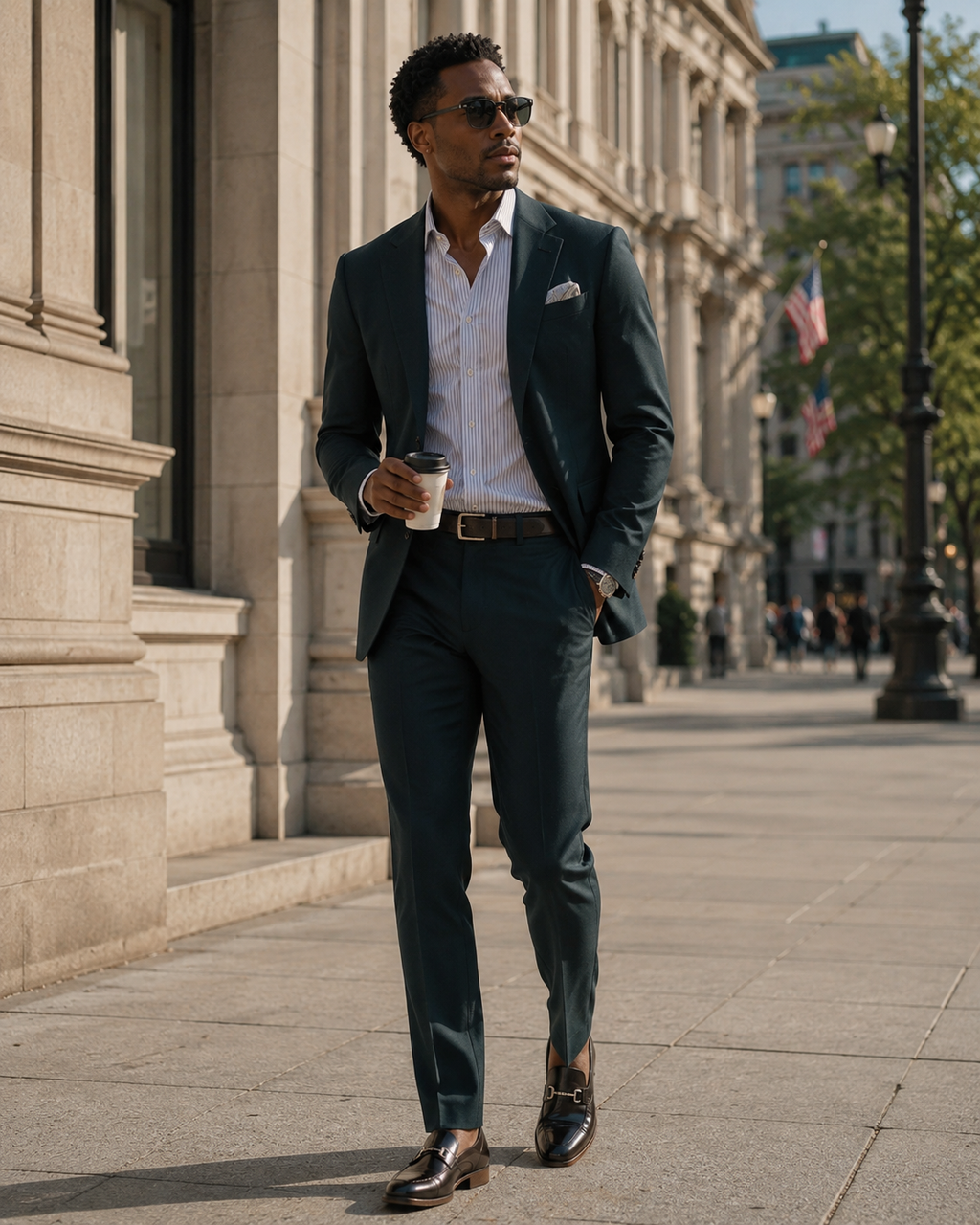 Forest Green Merino Wool Suit (DBU120A)