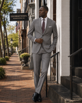 Light Gray Wool & Silk Suit (DAT8085)
