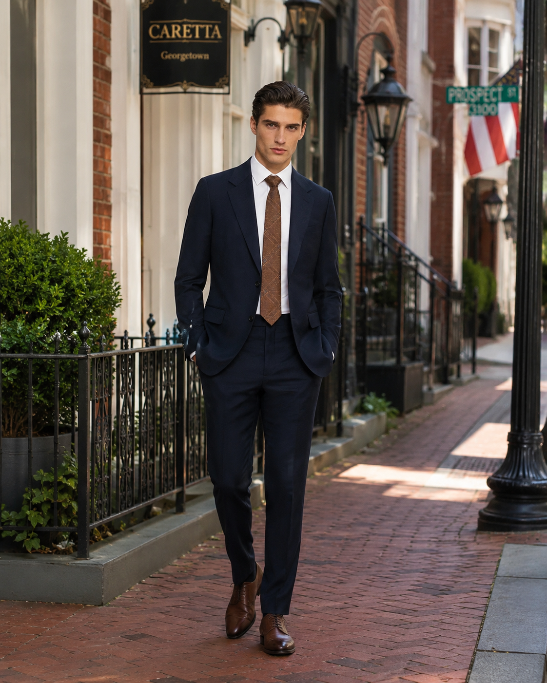 Executive Navy Full Canvas Suit (DAY9144)