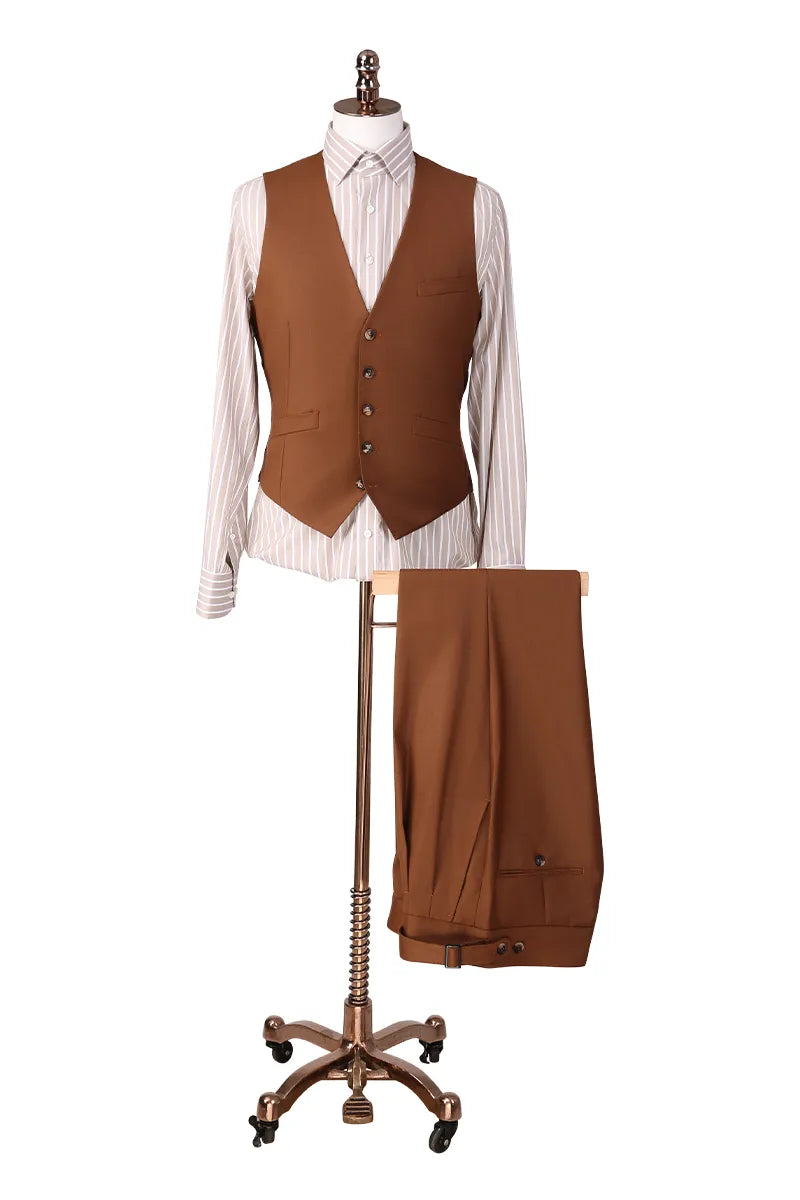 Caramel Australian Wool Business Suit. (DBV2468)