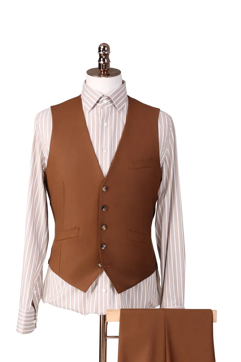Caramel Australian Wool Business Suit. (DBV2468)