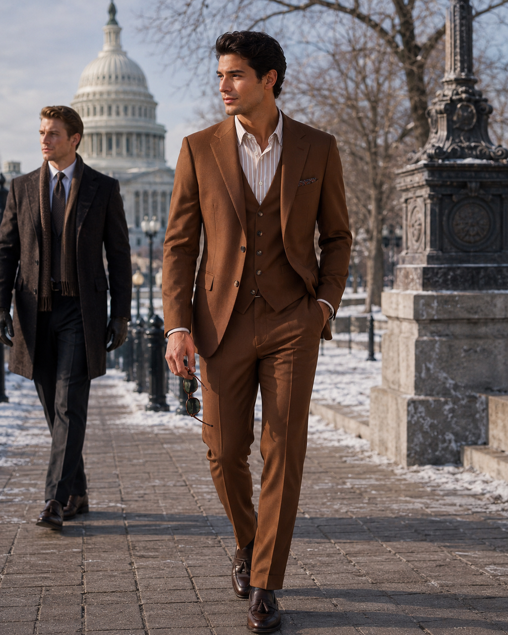 Caramel Australian Wool Business Suit. (DBV2468)