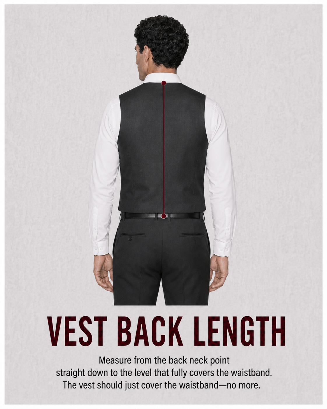How to measure vest back length