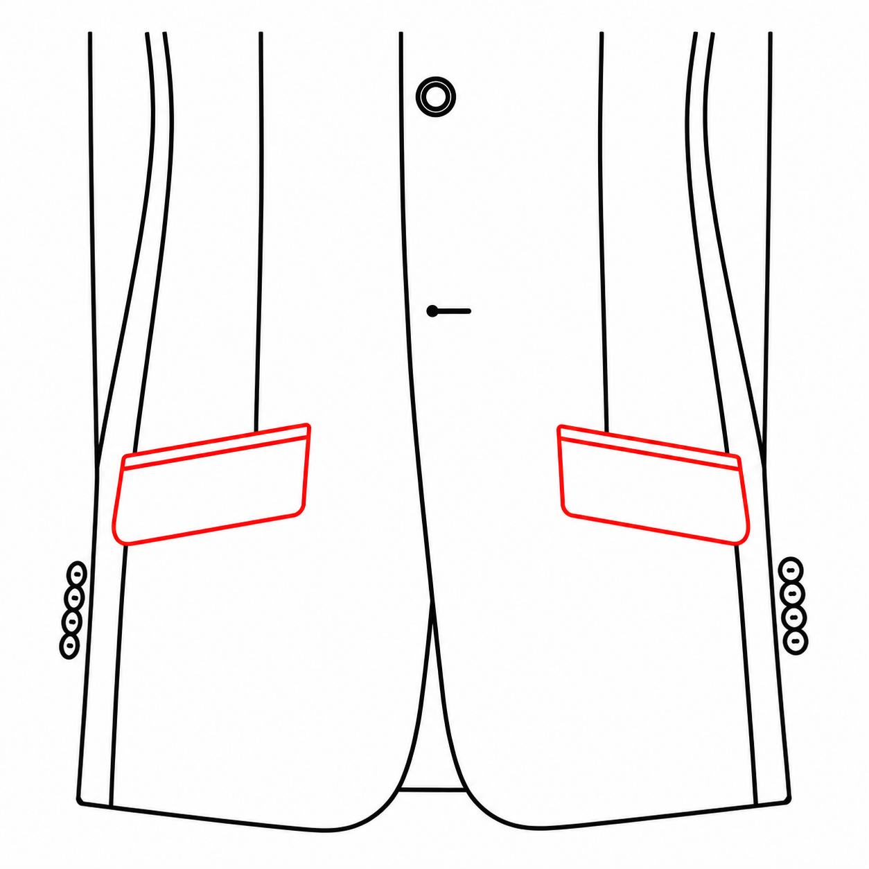 Slanted Lower Pocket