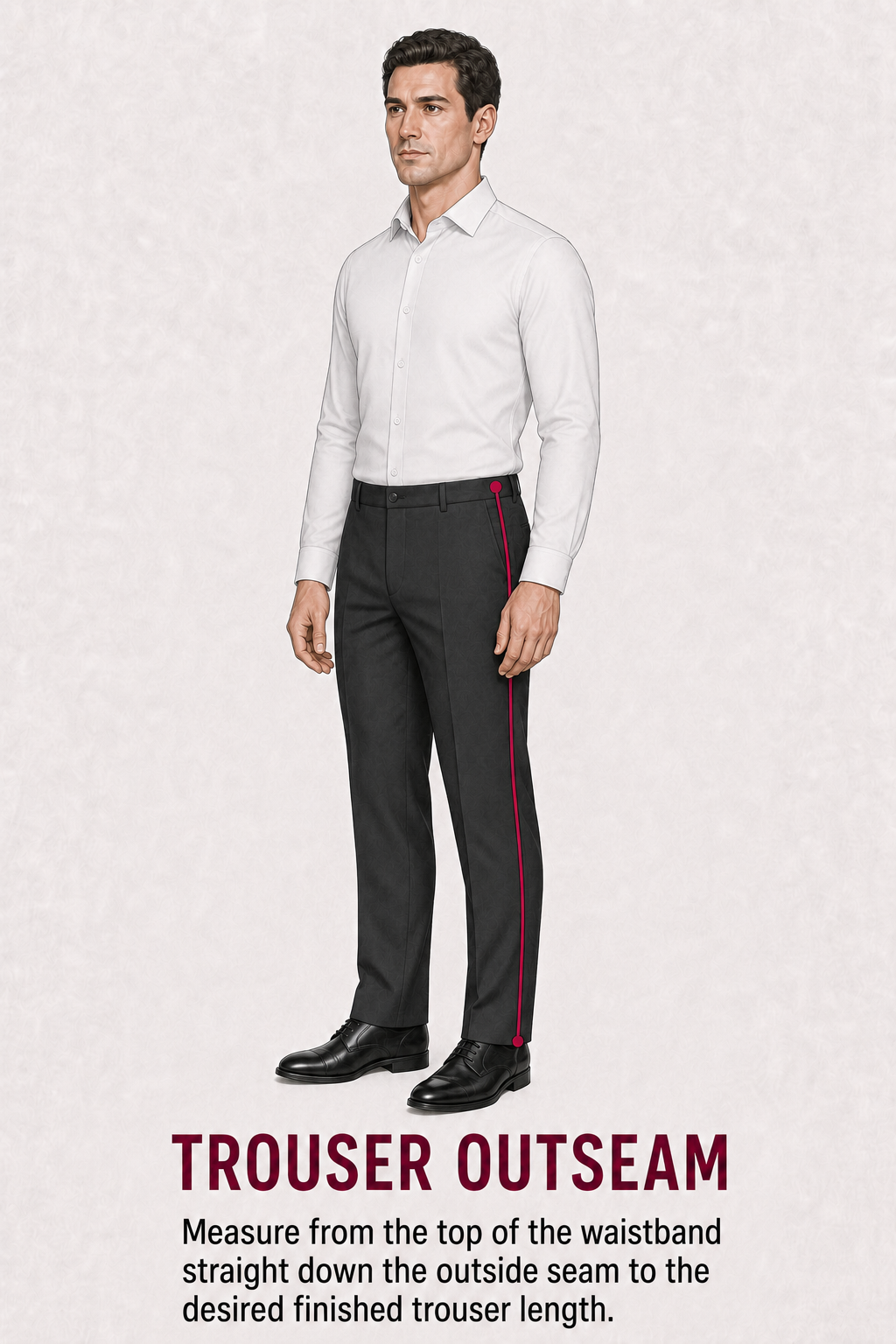 How to measure trouser outseam