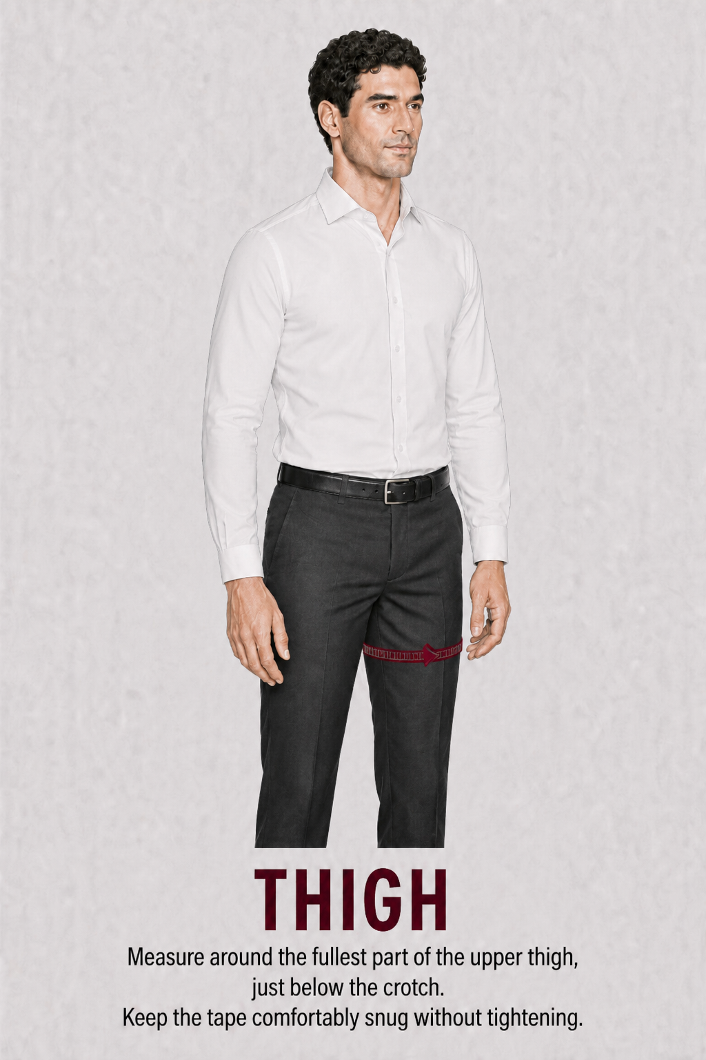 How to measure trouser thigh