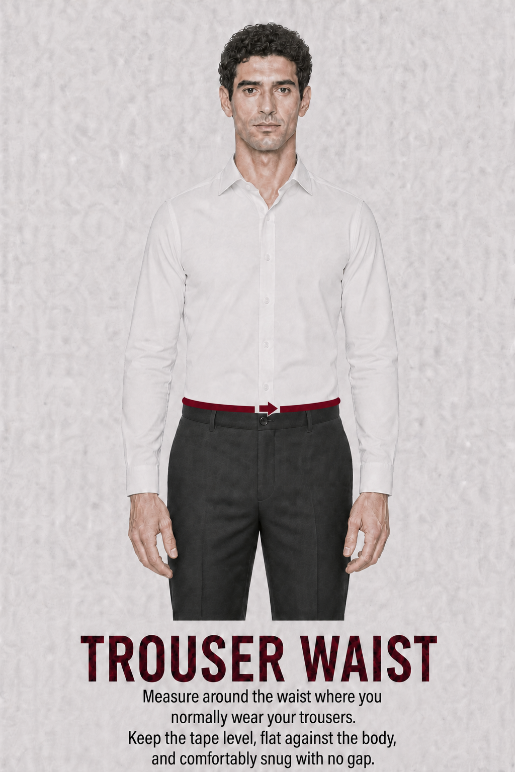 How to measure the trouser waist