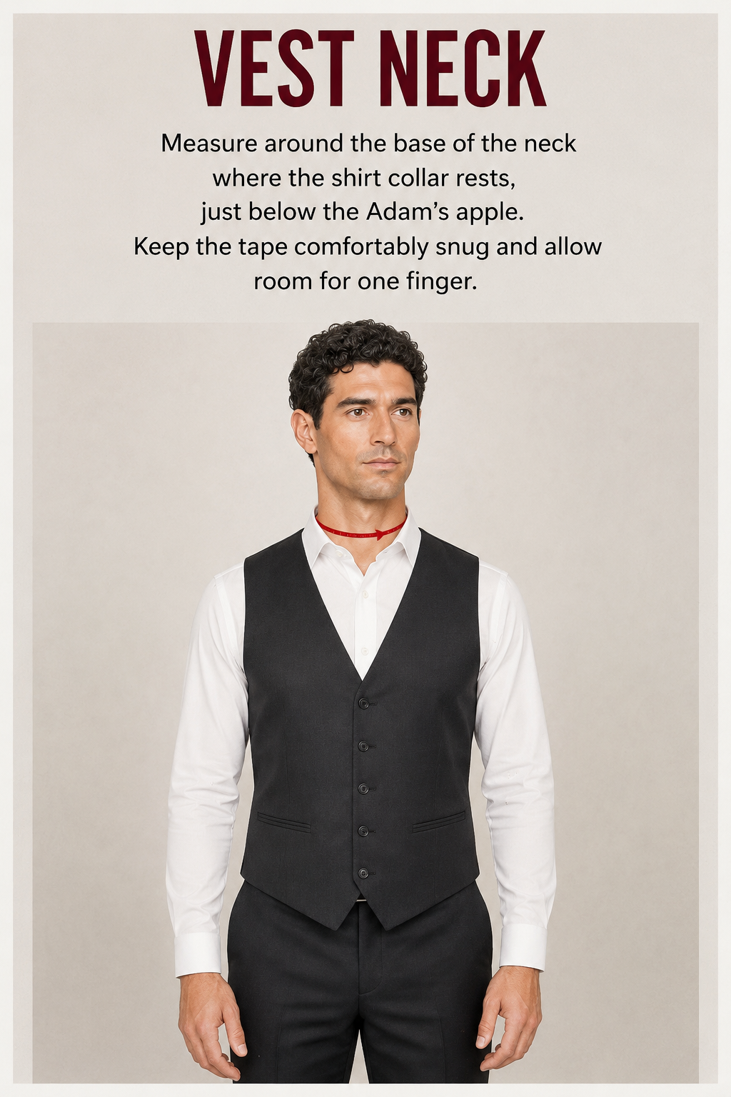 How to measure vest neck