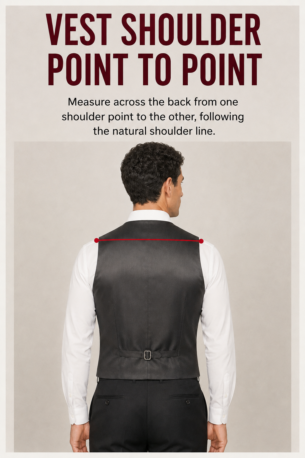 How to measure vest shoulder point to point