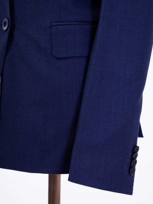 A close up of the back of a suit jacket