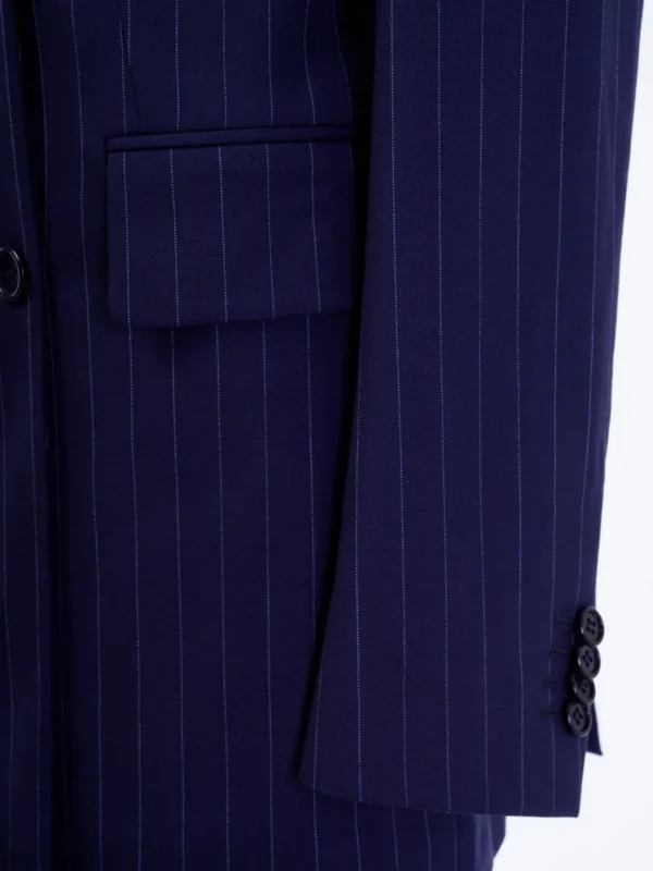 A close up of the pocket on a suit