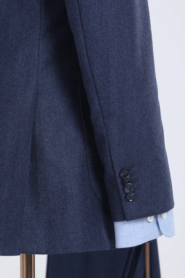 A close up of the buttons on a suit jacket