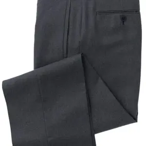 A pair of black pants with a pocket on the front.