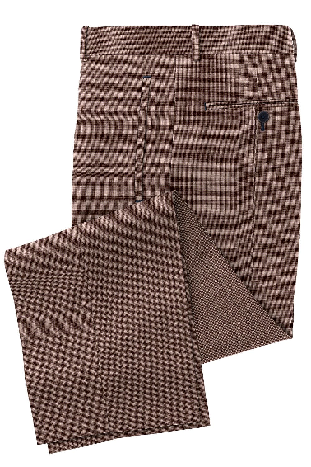 A pair of brown pants with a pocket on the side.