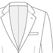 A drawing of a suit jacket and tie.